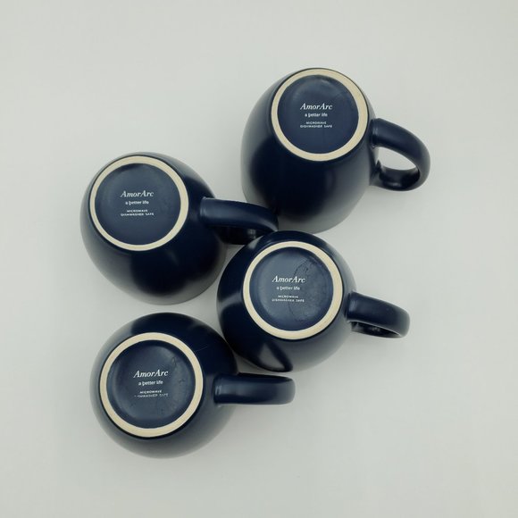 AmorArc Cobalt Blue Mugs Amorarc 16 Oz Dark Navy Blue Mugs - Picture 4 of 7